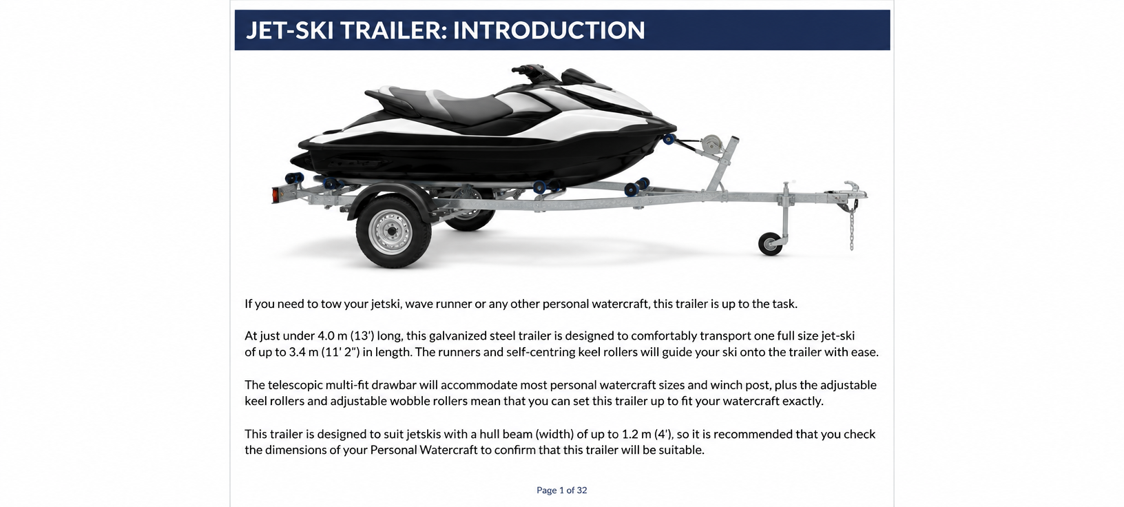 Reboque Jetski